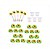 50 forminhas, 50 mini colheres tema Girassol + 50 copinhos - Imagem 1