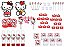 Kit Festa Hello Kitty vermelho 173 peças (20 pessoas) painel e cx - Imagem 1
