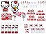 Kit Festa Hello Kitty vermelho 283 peças (30 pessoas) painel e cx - Imagem 1