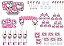Kit Festa Hello Kitty rosa 311 peças (30 pessoas) - Imagem 1