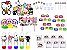 Kit Festa Hello Kitty e Amigos 283 peças (30 pessoas) painel e cx - Imagem 1
