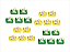 Kit Festa Copa do Qatar 2 Verde e Amarelo 113 peças (10 pessoas) painel e cx - Imagem 6