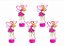 Kit Festa Barbie 61 peças (20 pessoas) cone milk - Imagem 2