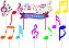 Topo de Bolo Notas Musicais (colorido) 10 peças - Imagem 1