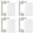 4 Conjuntos Placa 4x2 cega c/ suporte Branco Sleek Margirius - Imagem 1