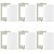 6 Conjuntos Placa 4x2 cega c/ suporte Branco Sleek Margirius - Imagem 1