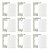 9 Conjuntos Placa 4x2 cega c/ suporte Branco Sleek Margirius - Imagem 1
