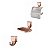 Kit De Acessórios Para Banheiro 4 Peças Lorenzetti 2004 F71 Rose Gold - Imagem 3