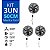 Kit 3 Ventilador de Parede Oscilante Monta Fácil 50cm Preto 6P 220V Premium Ventisol - Imagem 1
