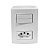 Caixa Sobrepor Interruptor Duplo + Tomada 10A Margirius Branco - Imagem 2