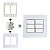Conjunto 6 Teclas Simples 4x4 Branca Sleek Margirius - Imagem 2