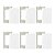 6 Conjuntos Placa 4x2 Cega c/Suporte Branco Sleek Margirius - Imagem 1