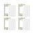 4 Conjuntos Placa 4x2 Cega c/Suporte Branco Sleek Margirius - Imagem 1