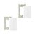 2 Conjuntos Placa 4x2 Cega c/Suporte Branco Sleek Margirius - Imagem 1