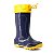 Bota Infantil Impermeável Azul Amarela Galocha c/Amarra - Imagem 2