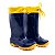Bota Infantil Impermeável Azul Amarela Galocha c/Amarra - Imagem 5
