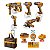 Kit Ingco 20V Brushless 5 Peças Parafusadeira Impacto Esmerilhadeira Martelete 2 Baterias Maleta Profissional - Imagem 1