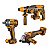 Kit Ingco 20V Brushless 5 Peças Parafusadeira Impacto Esmerilhadeira Martelete 2 Baterias Maleta Profissional - Imagem 7