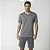 Pijama Masculino Curto Listrado Cinza Aço - Imagem 1