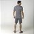 Pijama Masculino Curto Listrado Cinza Aço - Imagem 4