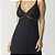 Camisola Longa de Alça Tricot Preto com Renda - Imagem 2