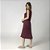 Camisola Midi Regata Vinho com Renda - Imagem 3