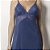 Camisola Curta de Alça Azul Atalaia com Renda - Imagem 2