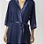 Robe Feminino Curto Marinho com Cetim - Imagem 2