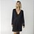 Robe Feminino Curto Tricot Preto com Renda - Imagem 1