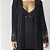 Robe Feminino Curto Tricot Preto com Renda - Imagem 7