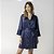 Robe Feminino Curto Cetim Azul Marinho - Imagem 1