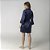 Robe Feminino Curto Cetim Azul Marinho - Imagem 4