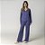 Pijama Feminino Longo Charlotte Aberto Azul - Imagem 1