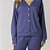 Pijama Feminino Longo Charlotte Aberto Azul - Imagem 2