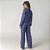 Pijama Feminino Longo Charlotte Aberto Azul - Imagem 3