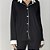 Pijama Feminino Longo Aberto Preto com Off White - Imagem 2