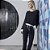 Pijama Feminino Longo Preto com Off White - Imagem 4