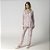 Pijama Feminino Longo Aberto Rosê Art Nouveau - Imagem 1