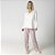 Pijama Feminino Longo Rosê Art Nouveau com Renda - Imagem 1
