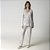 Pijama Feminino Longo Aberto Cashemere Grey - Imagem 1