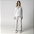Pijama Feminino Longo Aberto Branco Blosson Blue - Imagem 1