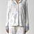 Pijama Feminino Longo Aberto Branco Blosson Blue - Imagem 2