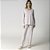 Pijama Feminino Longo Listrado Rosê Merlot - Imagem 1