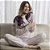 Pijama Feminino Longo Listrado Rosê Merlot - Imagem 4