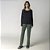 Pijama Feminino Longo Étnico Verde e Preto - Imagem 1