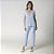 Pijama Feminino Capri Azul Claro com Renda - Imagem 1