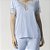 Pijama Feminino Capri Azul Claro com Renda - Imagem 2