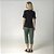 Pijama Feminino Capri Étnico Verde e Preto - Imagem 3