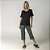 Pijama Feminino Capri Étnico Verde e Preto - Imagem 1
