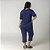 Pijama Feminino Capri Plus Size Marinho com Renda - Imagem 3